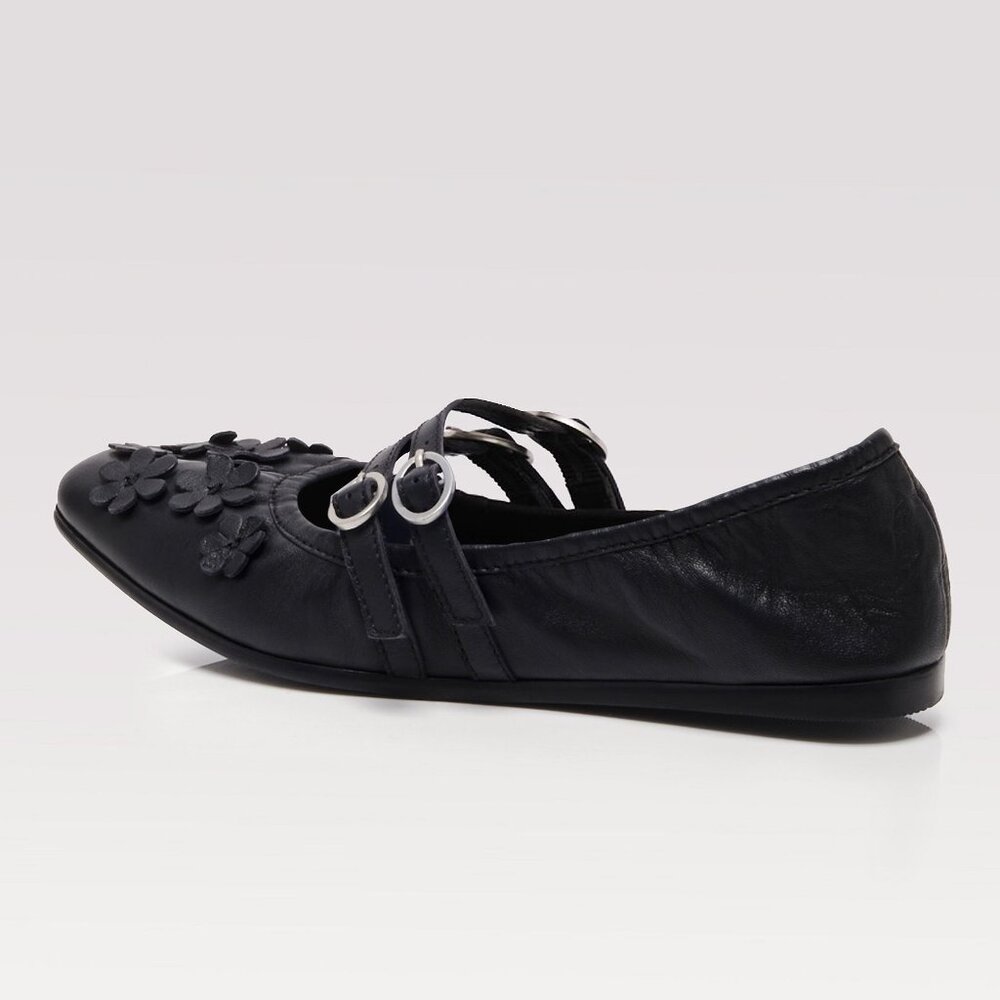 Free People Black Floral Flats - Picture 6 of 12